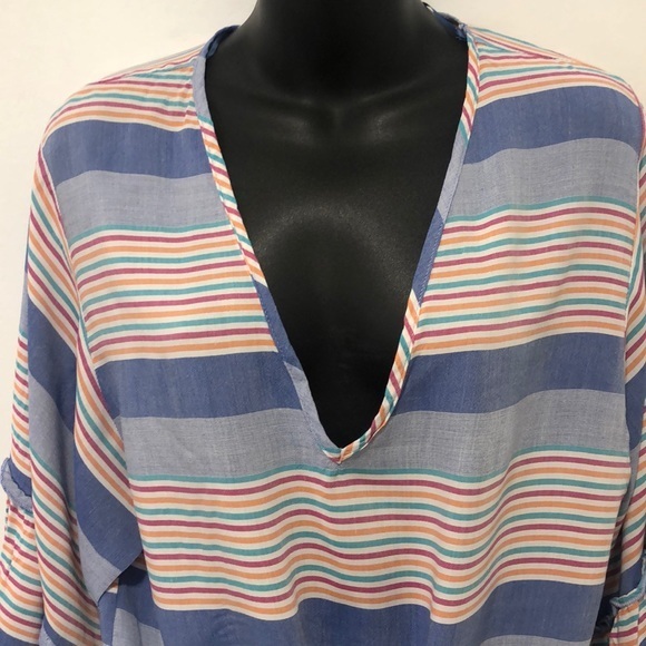 Anthropologie Lavender Field Large Top Blue - Picture 2 of 8